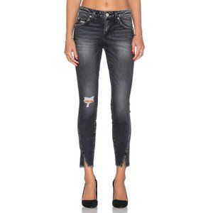 Amo women's 26 distressed twist in vixen wash destroy skinny jeans cotton‎ blend